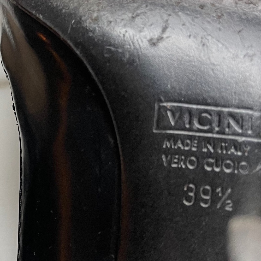 VICINI Black Leather VINTAGE 39 1/2 EU, 8 1/2 US pristine - Picture 8 of 8